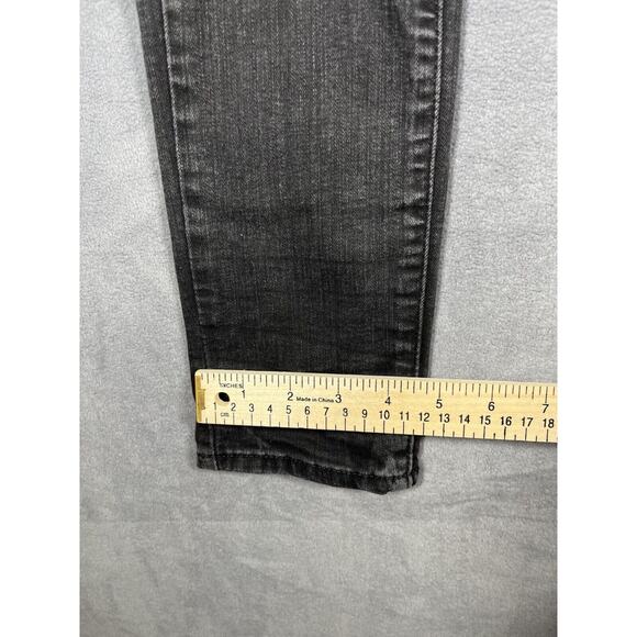 Levi's 711 Skinny Jeans Womens 28 Black Wash Denim Cotton Mid-Rise Distressed - Picture 6 of 7